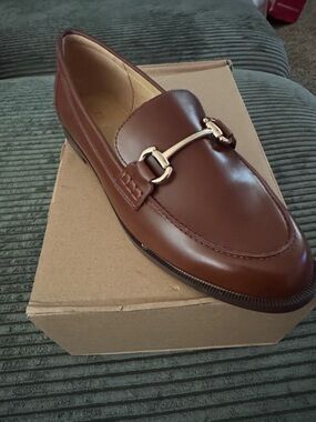 J. Crew Women's Chestnut Brown Leather Bit Loafers